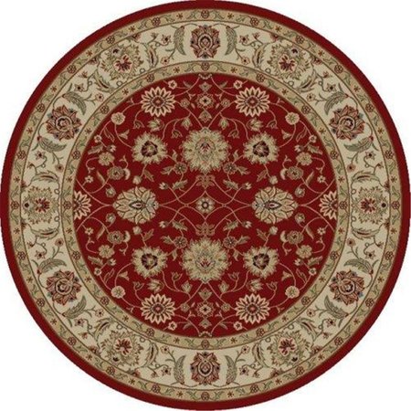CONCORD GLOBAL 5 ft. 3 in. Ankara Zeigler - Round, Red 62100
